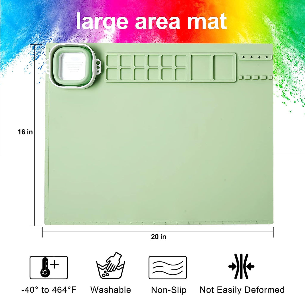 Silicone Painting Mat 20x16 green