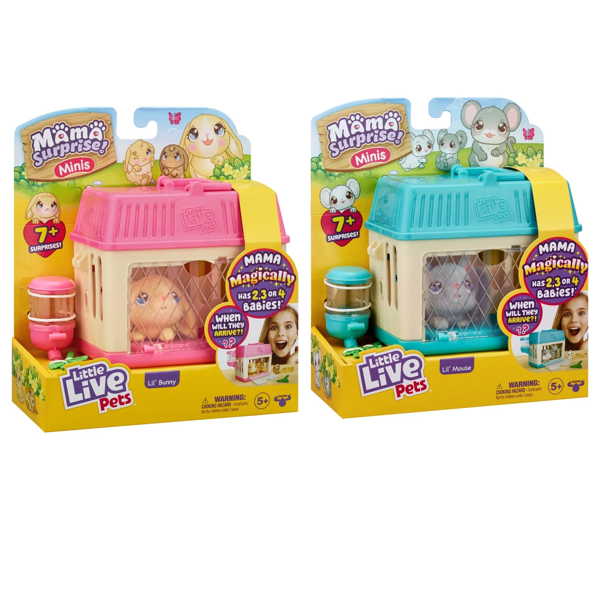 Little Live Pets Mama Surprise Mini Lil Bunny Interactive Plush