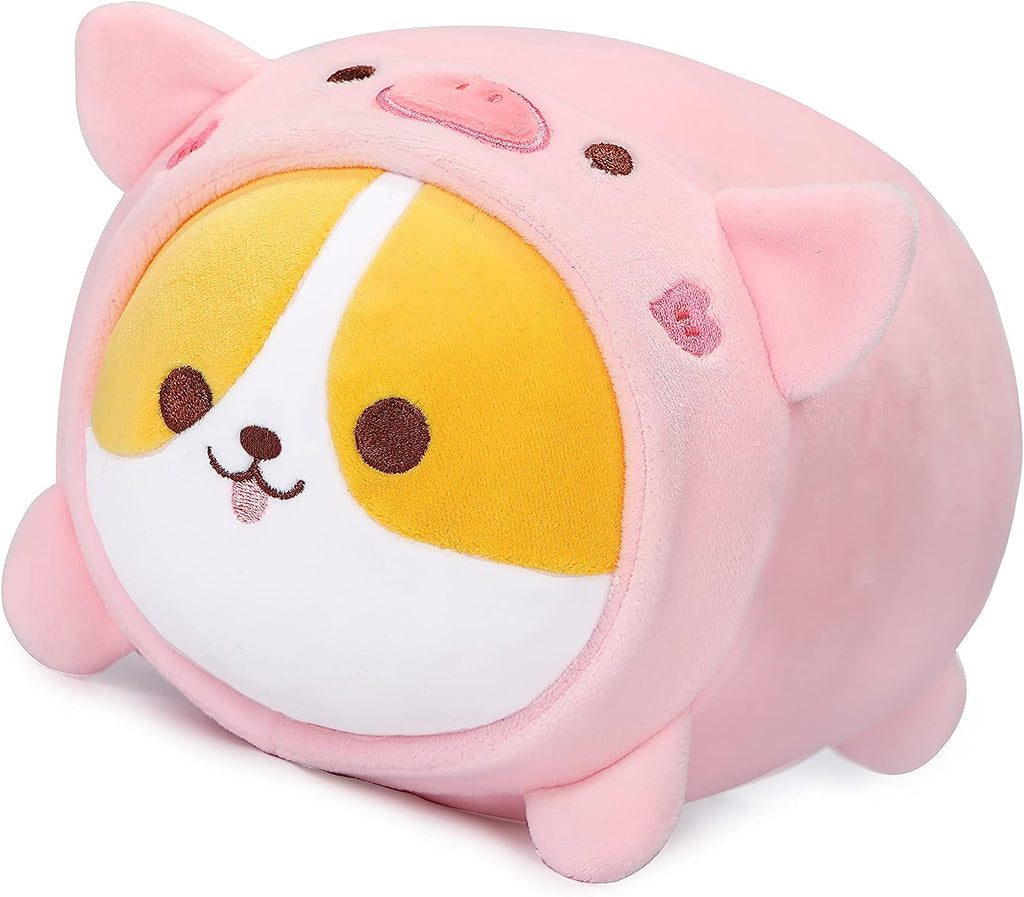 Cute Pig Corgi Plush Pillow 8in