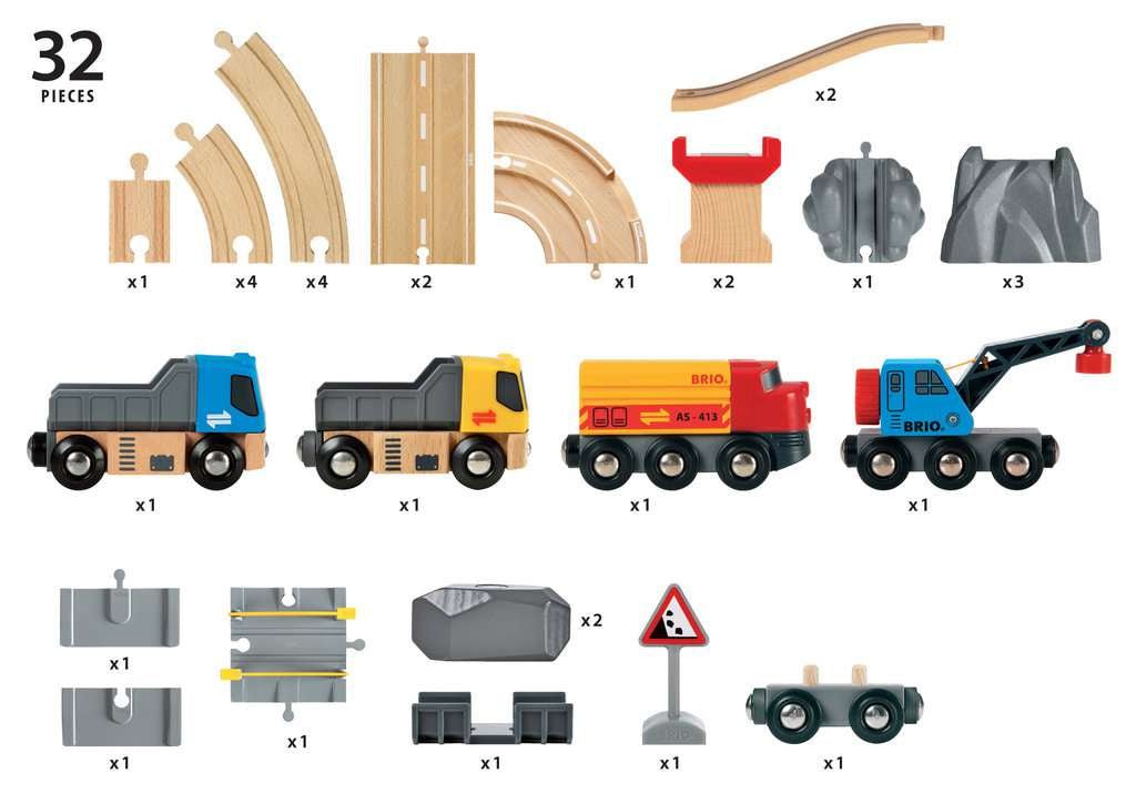 BRIO World 33210 Rail & Road Loading Set – Blickenstaffs Toy Store