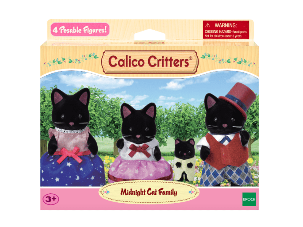 Calico Critters Set: Midnight Cat Family - Blickenstaffs Toy Store