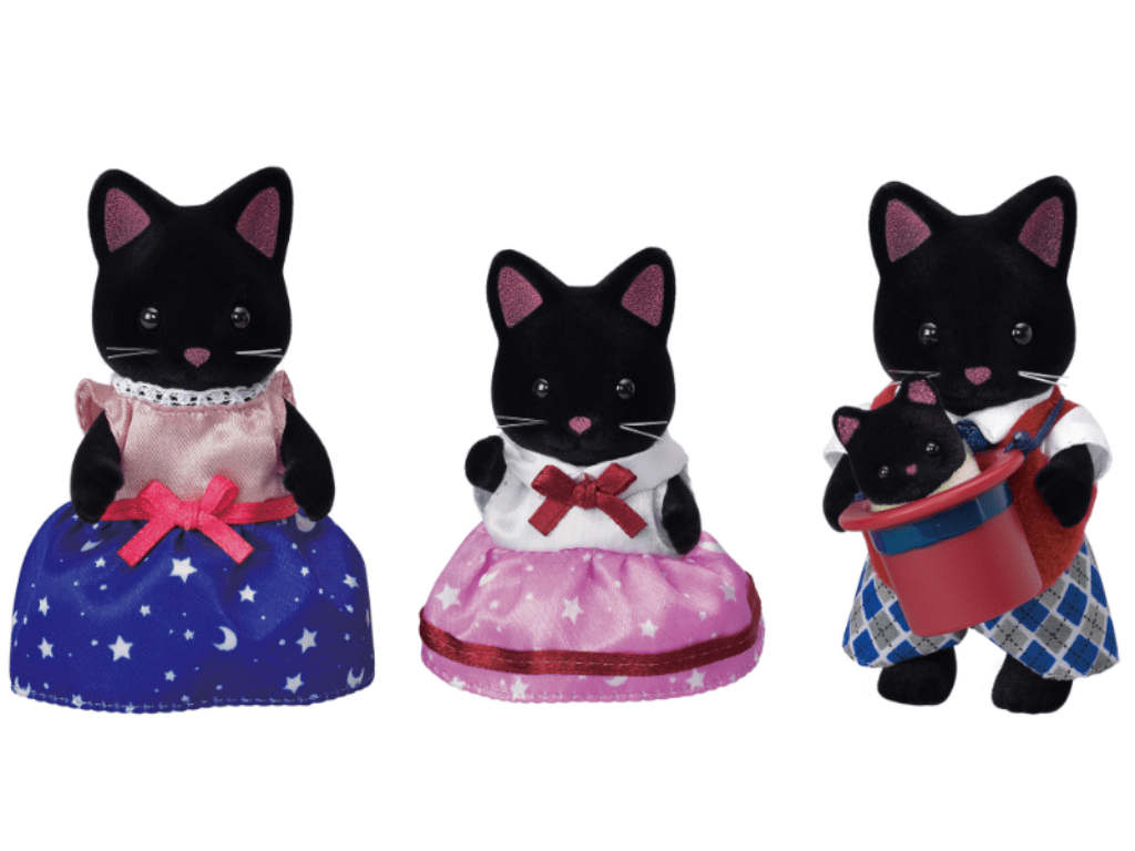 Calico Critters Set: Midnight Cat Family - Blickenstaffs Toy Store