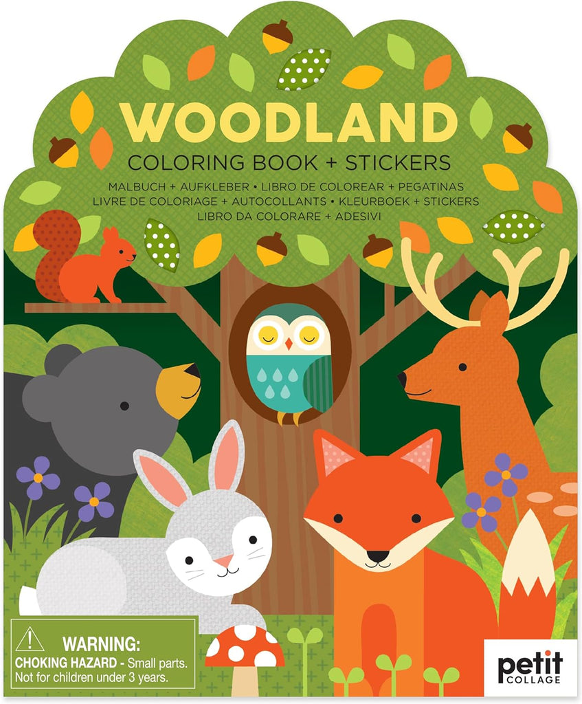 Coloring Book with Stickers: Woodland - Blickenstaffs Toy Store