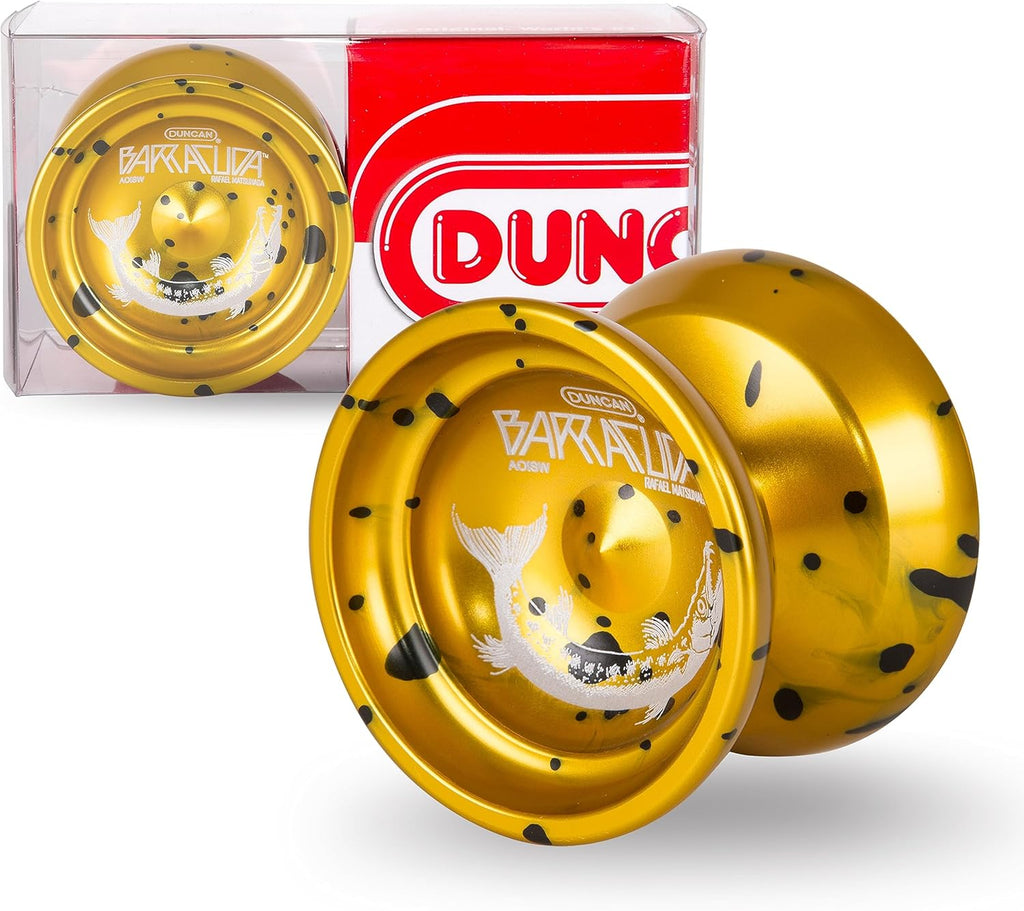 Duncan Barracuda YoYo - Gold w/Splash - Blickenstaffs Toy Store