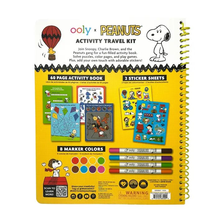 Peanuts Activity Travel Kit & Double - Ended Markers - Blickenstaffs Toy Store