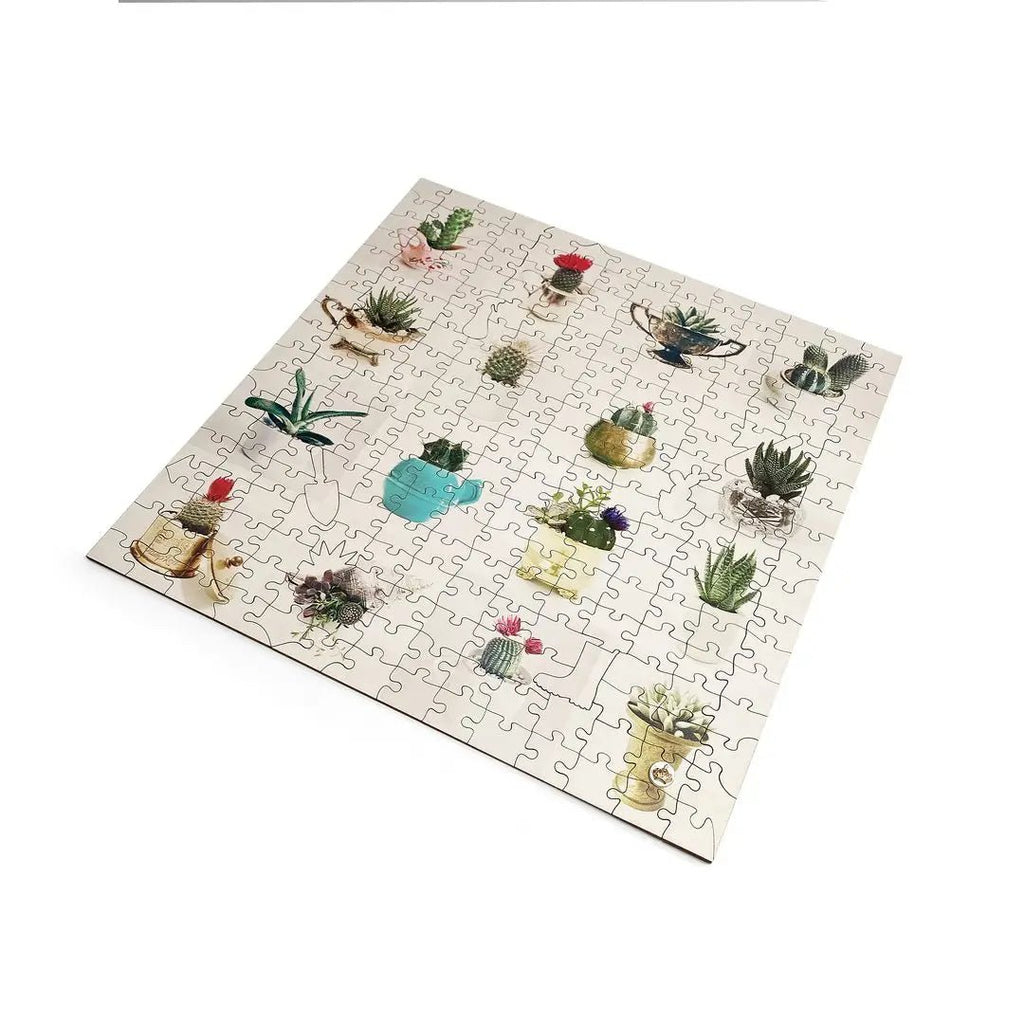 Wooden Puzzle: 16 Succulents in Pouch - Blickenstaffs Toy Store