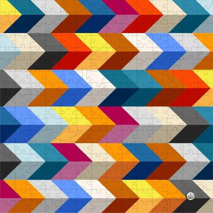 Wooden Puzzle: Herringbone Repeat in Glass Jar - Blickenstaffs Toy Store