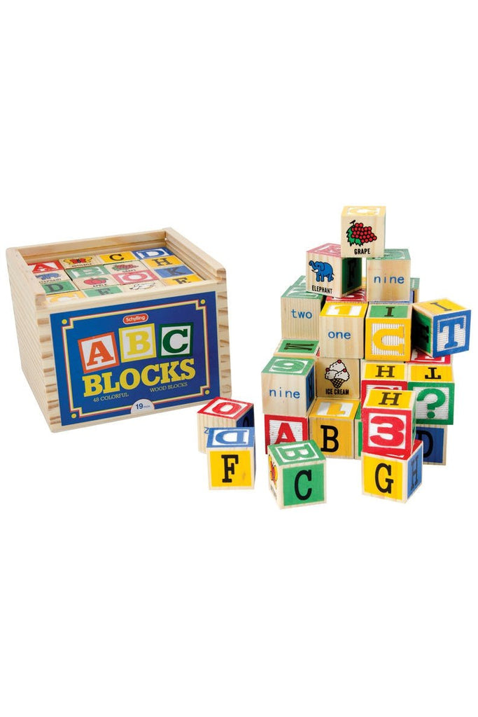 48 Piece Wood Alphabet Blocks - Blickenstaffs Toy Store