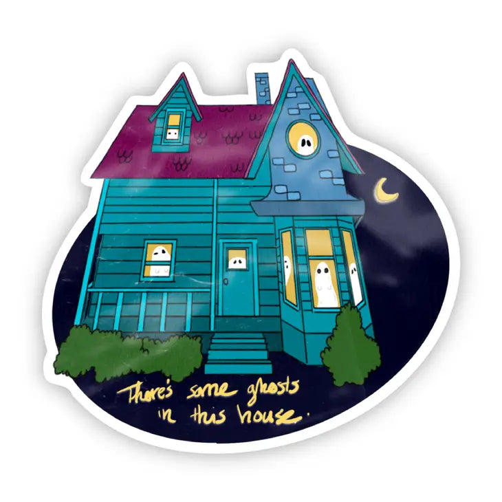 Ghost House Halloween Sticker