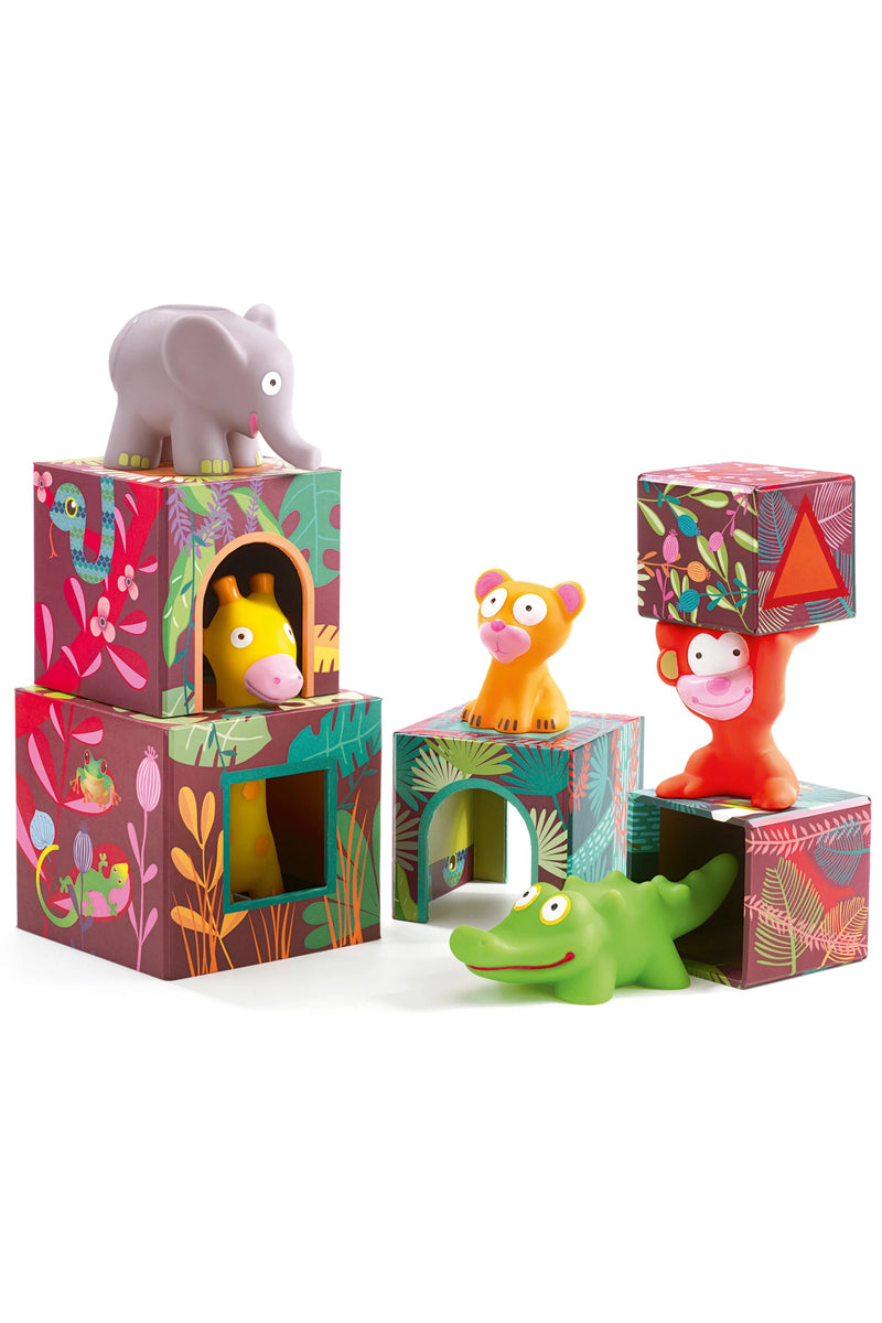 Maxi Topanijungle Nest and Stack Blocks + Animals – Blickenstaffs Toy Store