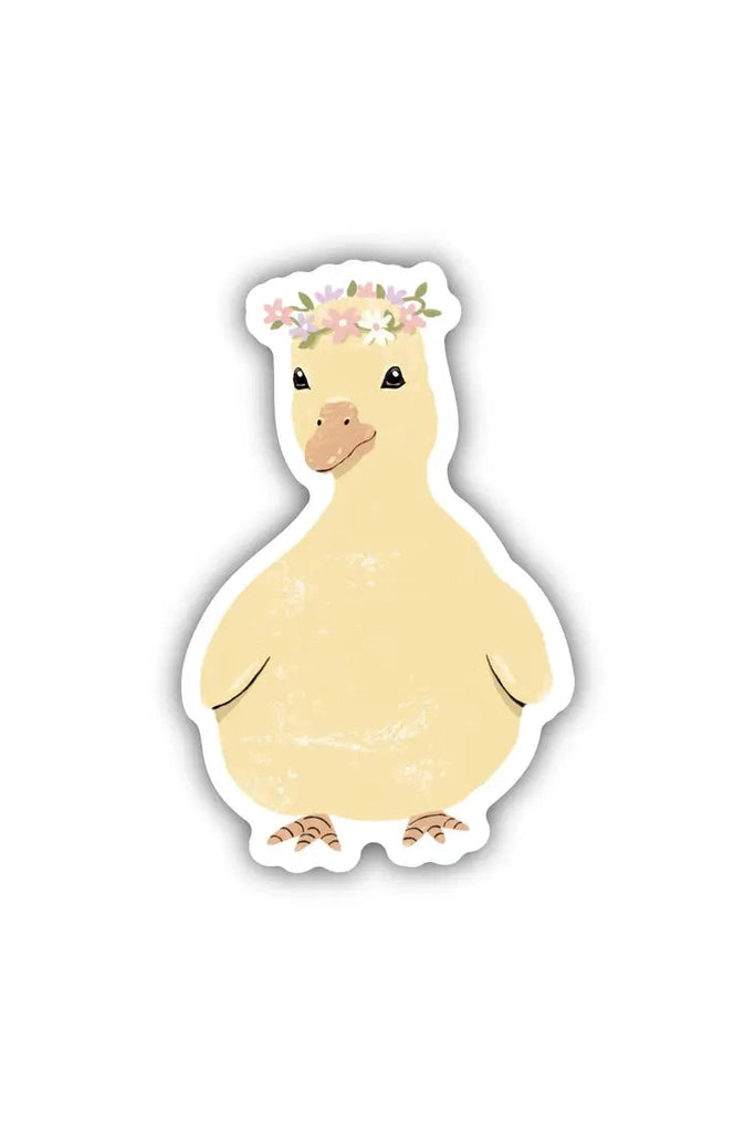 Cute Duck with a Flower Crown Sticker