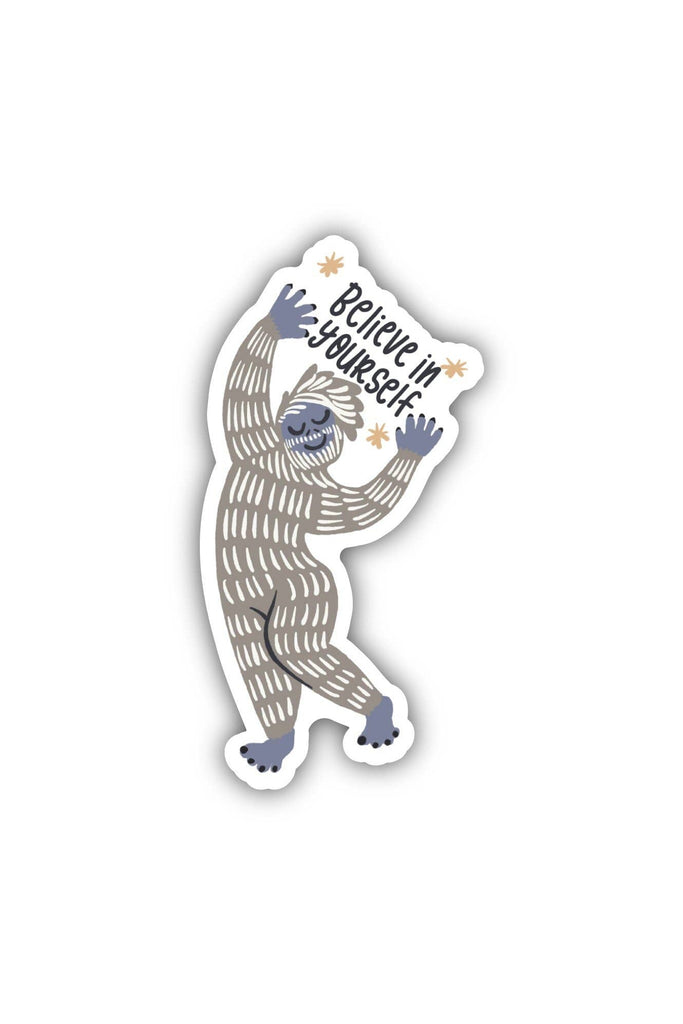 Believe In Yourself Yeti Winter Sticker - Blickenstaffs Toy Store