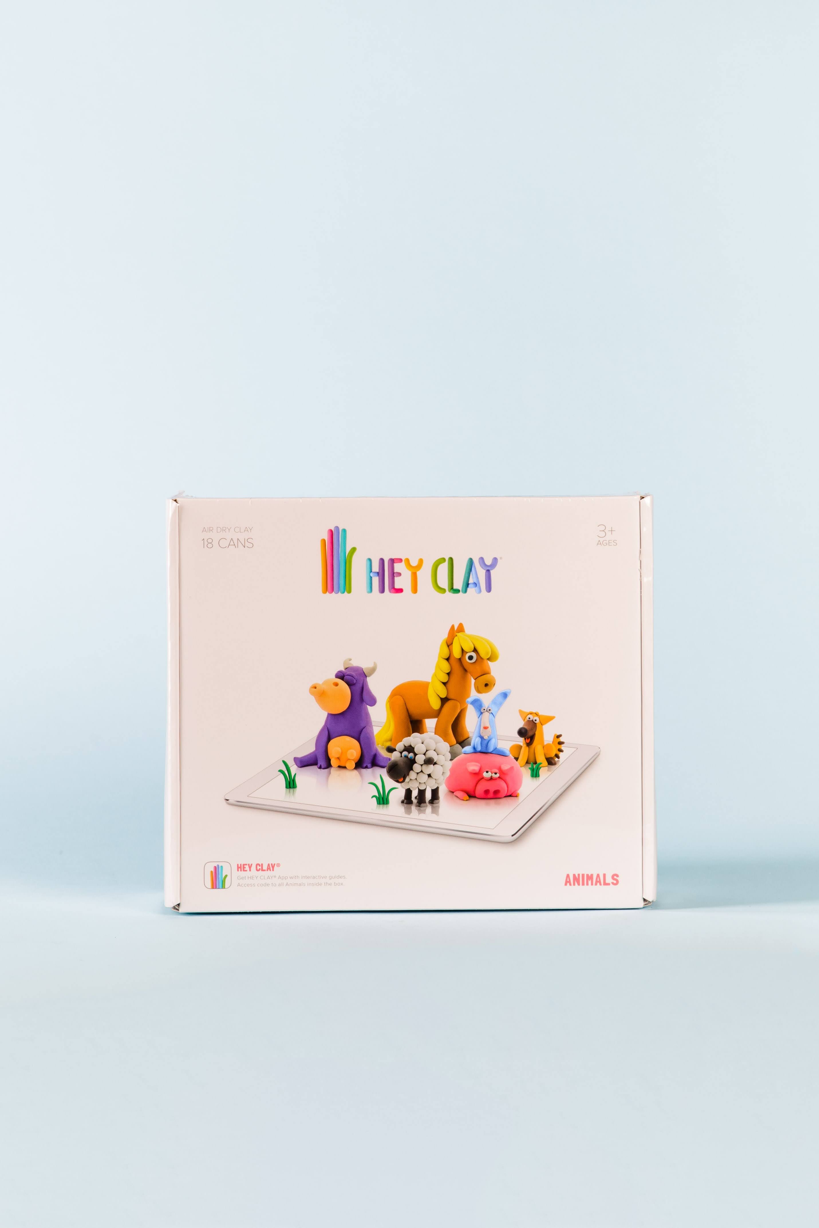  Hey Clay Animals - 18 Can Modeling Air-Dry Clay & Interactive  App - Arts & Crafts for Ages 3 to 11 : Toys & Games