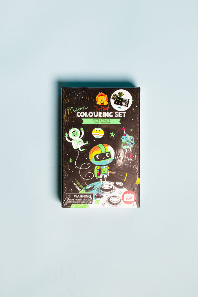 Neon Coloring Set: Outer Space