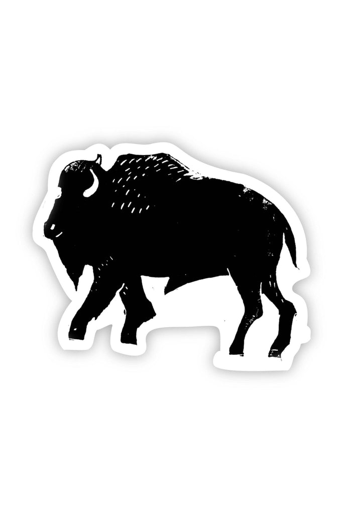 Buffalo Bison Nature Sticker (Black and White) - Blickenstaffs Toy Store
