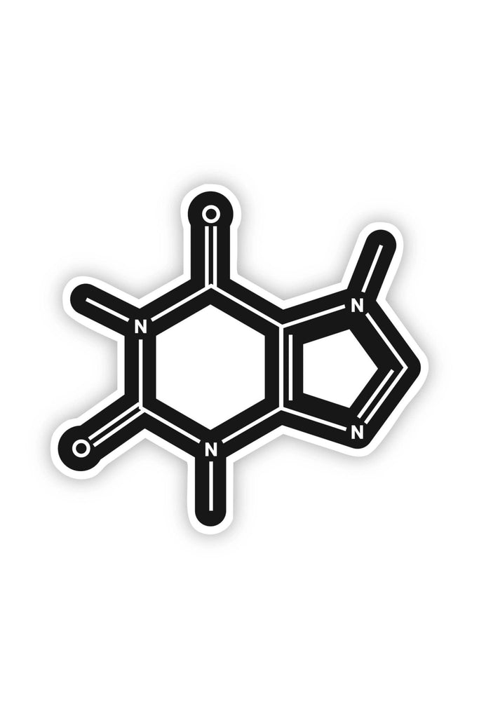 Caffeine Chemistry Black Sticker - Blickenstaffs Toy Store