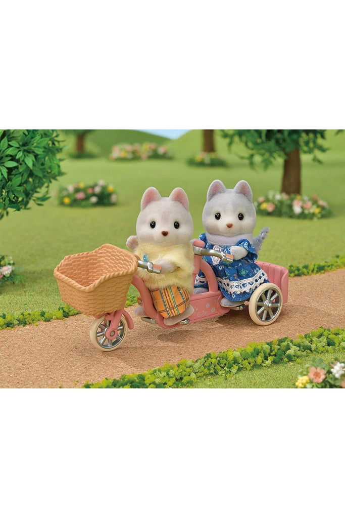 Calico Critters Set: Tandem Cycling Set - Husky Sister & Brother - Blickenstaffs Toy Store