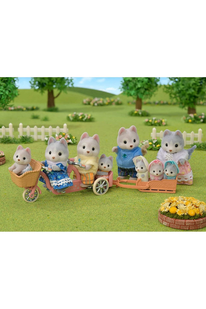 Calico Critters Set: Tandem Cycling Set - Husky Sister & Brother - Blickenstaffs Toy Store
