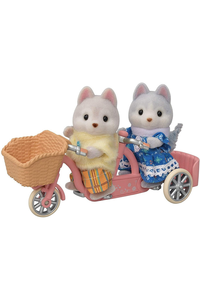 Calico Critters Set: Tandem Cycling Set - Husky Sister & Brother - Blickenstaffs Toy Store