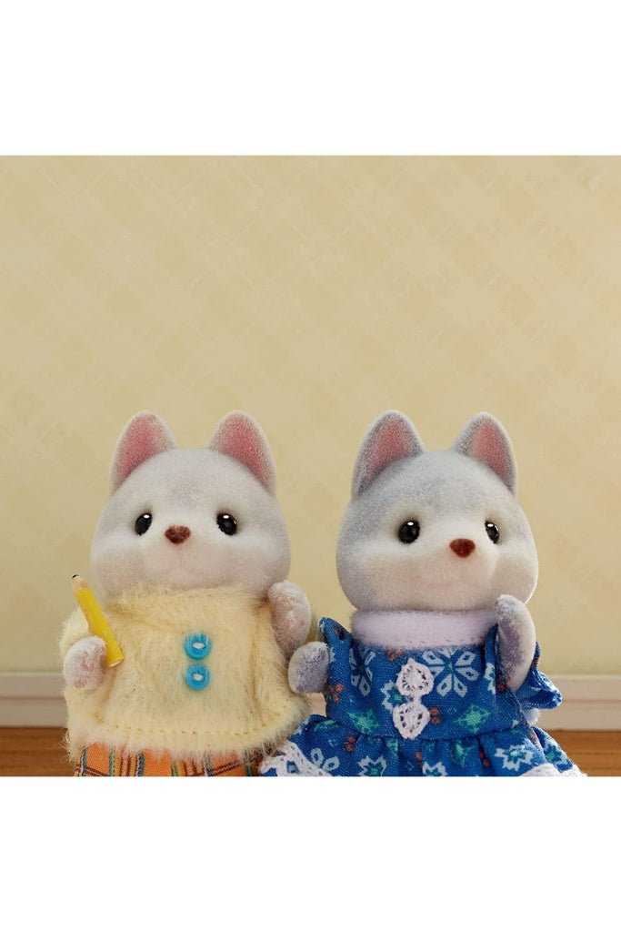 Calico Critters Set: Tandem Cycling Set - Husky Sister & Brother - Blickenstaffs Toy Store