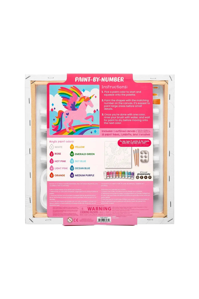 Colorific Canvas Paint by Number Kit: Magic Unicorn - Blickenstaffs Toy Store
