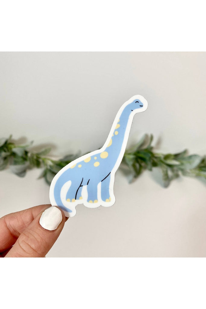 Cute Blue Long Neck Dinosaur Sticker - Blickenstaffs Toy Store