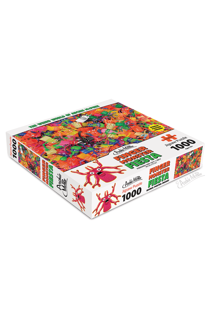 Finger Monster Fiesta 1000 Piece Jigsaw Puzzle - Blickenstaffs Toy Store