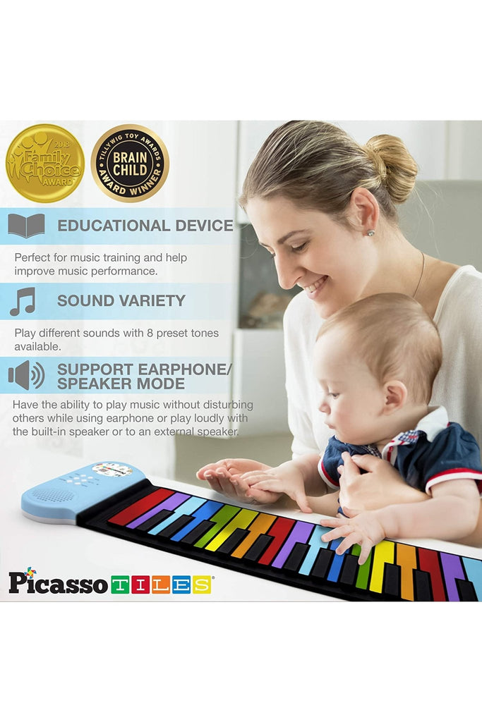Flexible Roll - Up Keyboard Piano Rainbow - Blickenstaffs Toy Store