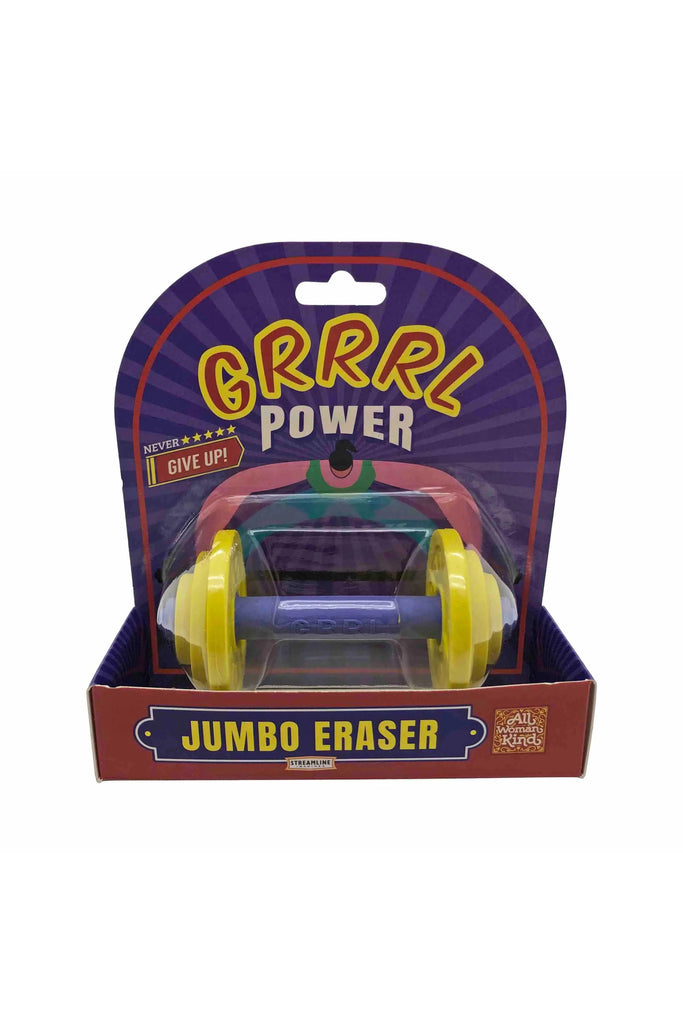 Girl Power Jumbo Barbell Eraser - Blickenstaffs Toy Store