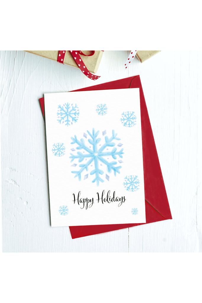 Happy Holidays Snowflake Greeting Card - Blickenstaffs Toy Store