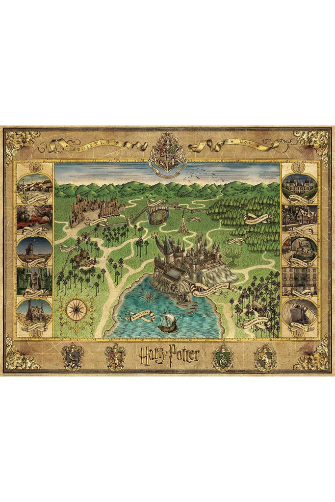 Hogwarts Map 1500 Piece Puzzle - Blickenstaffs Toy Store