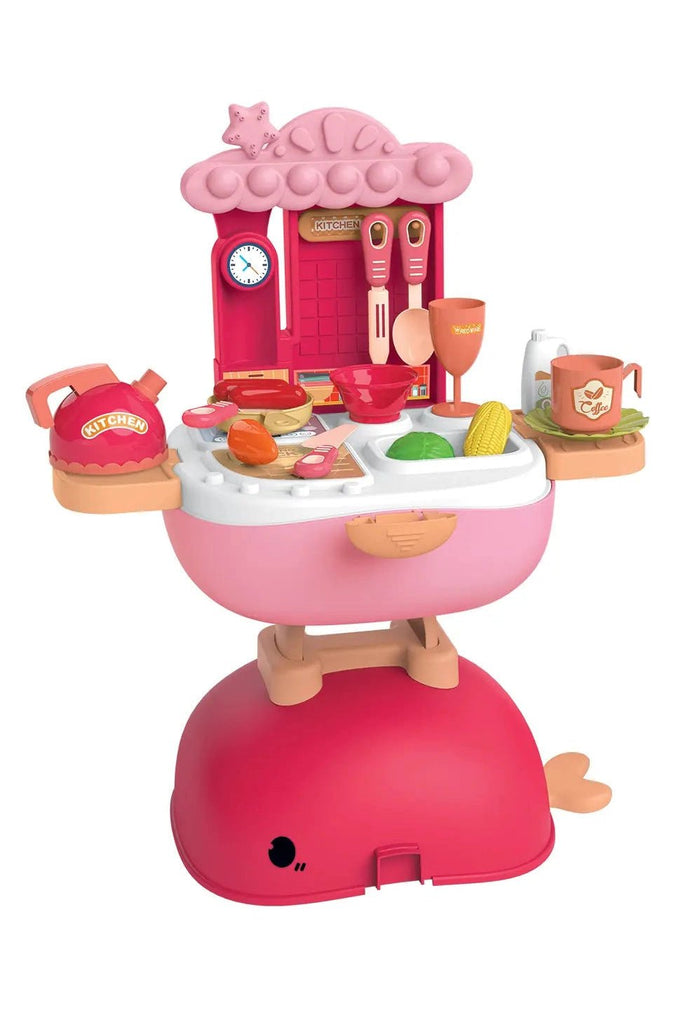Kitchen & Dressing Table Combo Set In a Whale Case - Blickenstaffs Toy Store