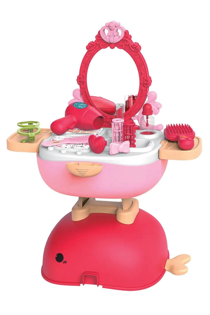 Kitchen & Dressing Table Combo Set In a Whale Case - Blickenstaffs Toy Store