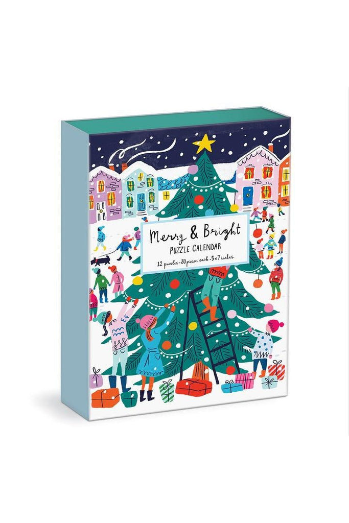 Merry and Bright 12 Days of Christmas Advent Puzzle Calendar - Blickenstaffs Toy Store