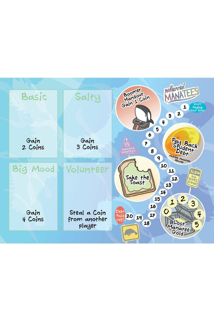 Millennial Manatees: Board Game in a Fanatee Pack - Blickenstaffs Toy Store