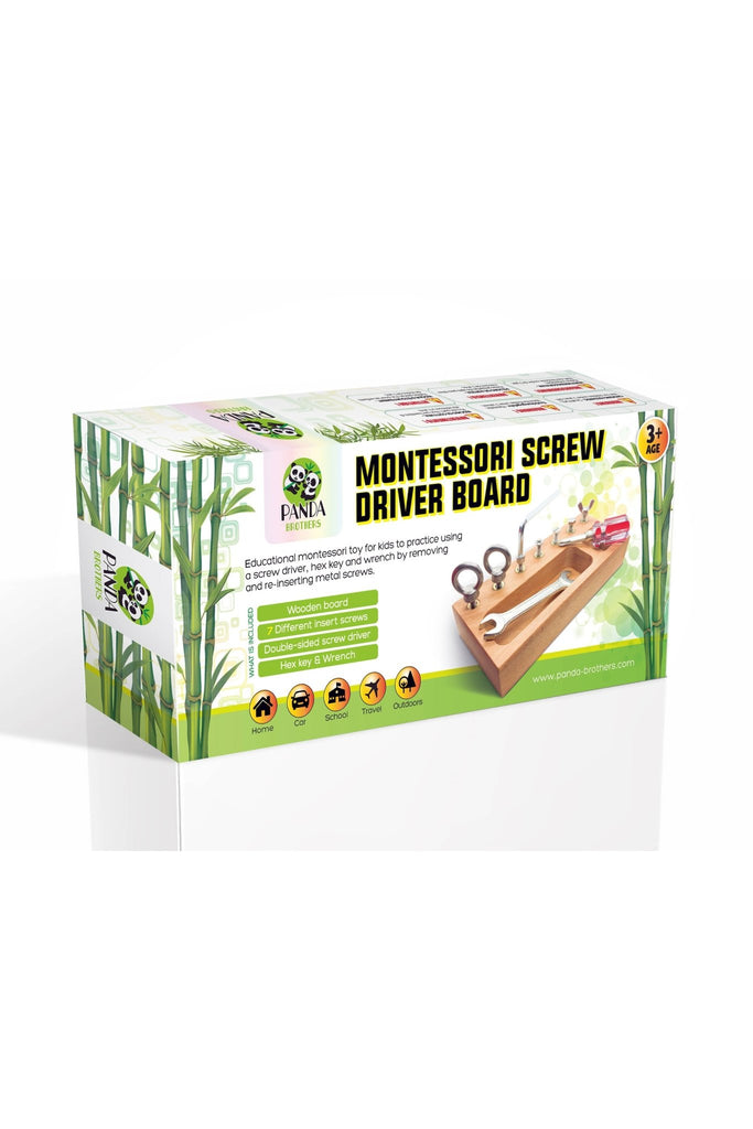 Montessori Toy for Kids - Wooden Screw Driver Board - Blickenstaffs Toy Store