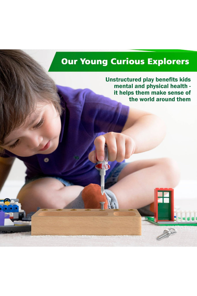 Montessori Toy for Kids - Wooden Screw Driver Board - Blickenstaffs Toy Store