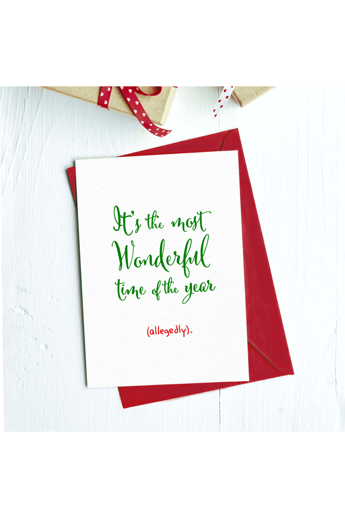 Most Wonderful Time of the Year (Allegedly) Greeting Card - Blickenstaffs Toy Store