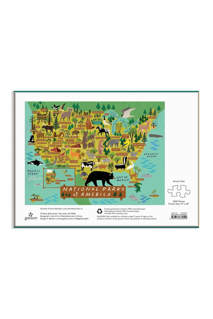 National Parks of America 1000 Piece Jigsaw Puzzle - Blickenstaffs Toy Store