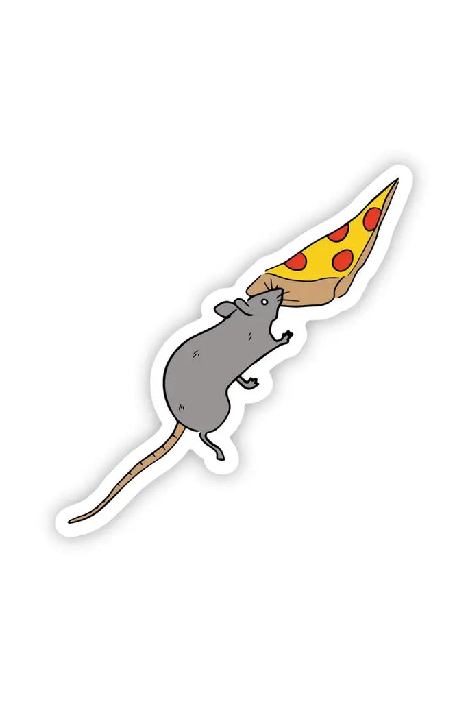 Rat Eating Pizza Sticker