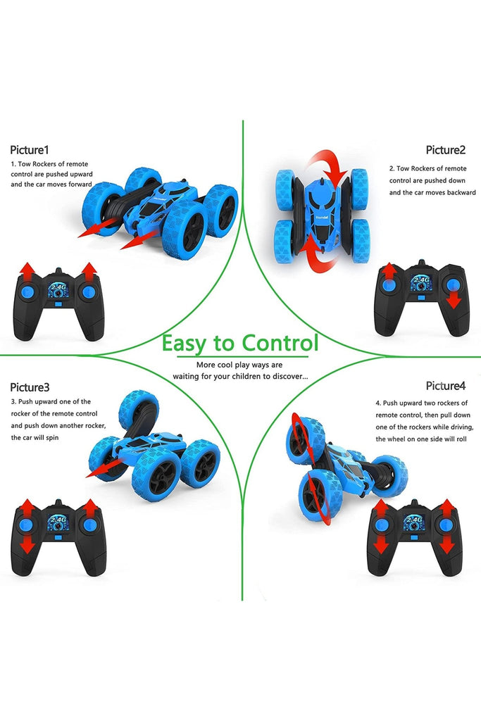 Remote Controlled Stunt Double Sided Car - Blickenstaffs Toy Store