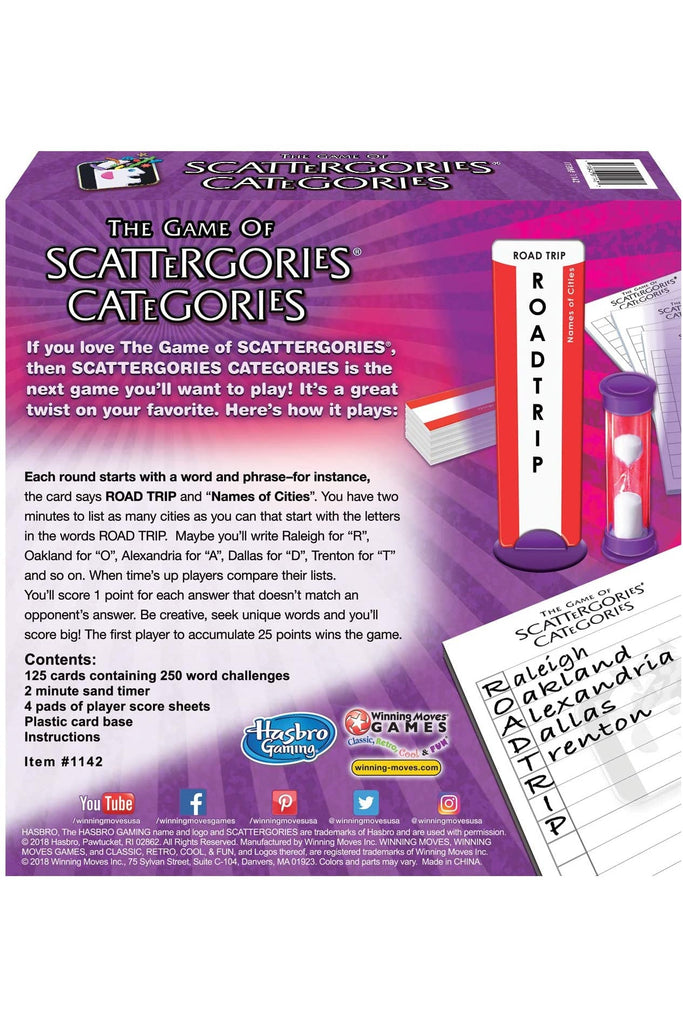 Scattergories Categories - Blickenstaffs Toy Store