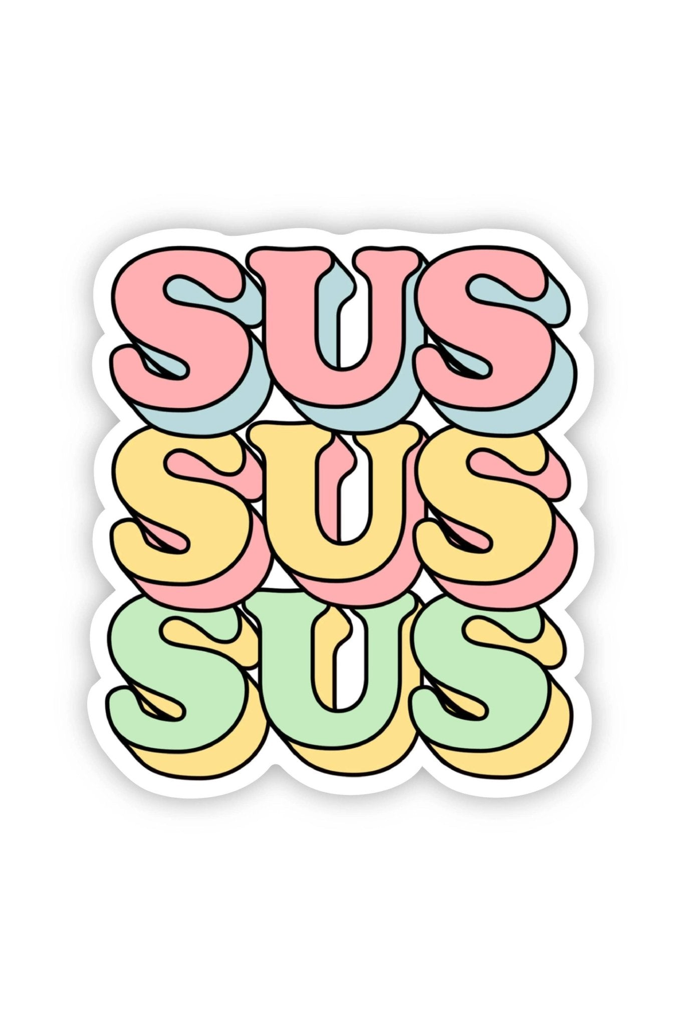 Sus Bus Sticker Sus Sus Sus Lettering Sticker – Blickenstaffs Toy Store