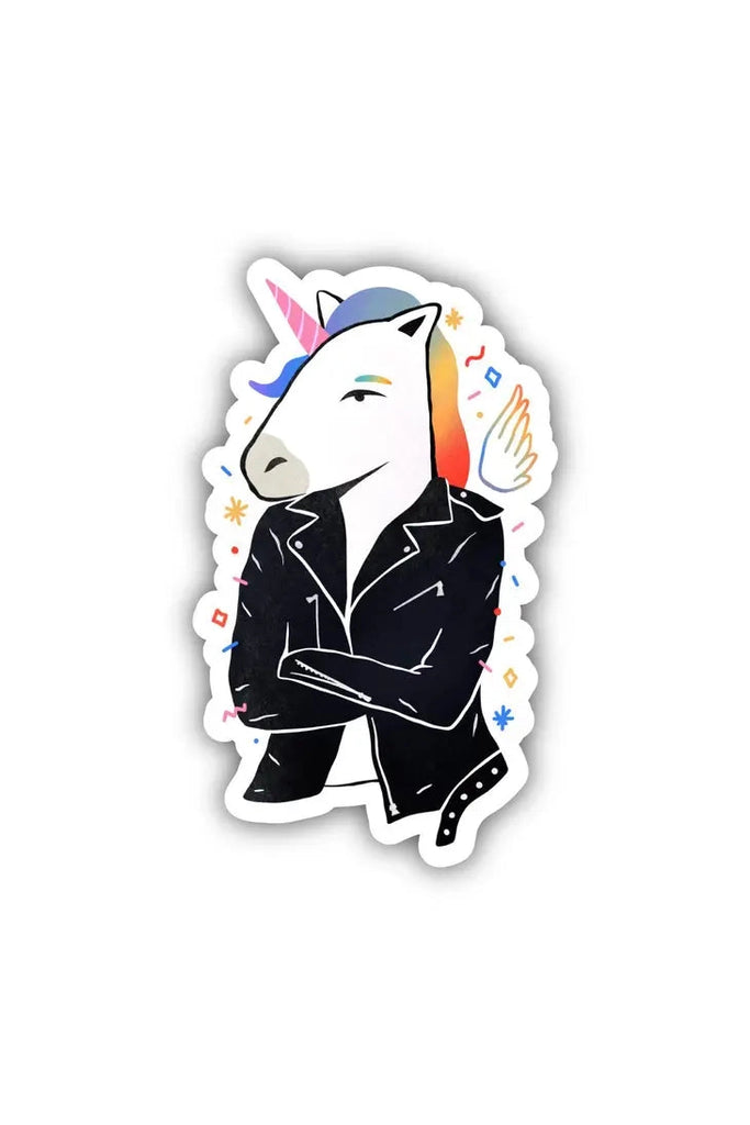 Unicorn Leather Jacket Sticker