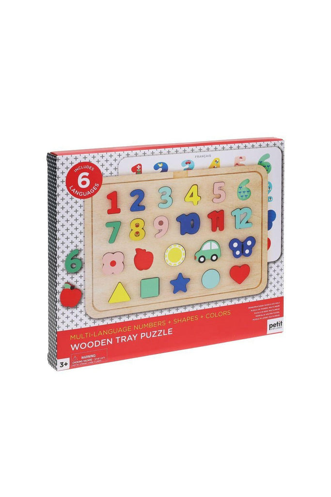 Wooden Tray Puzzle - Numbers, Shapes, Colors - Blickenstaffs Toy Store