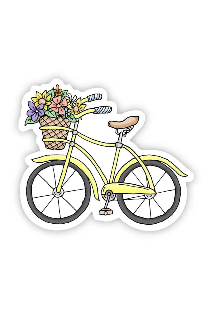 Yellow Bicycle Sticker - Blickenstaffs Toy Store